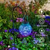 2 Pack Outdoor Solar Hanging Lantern Lights Metal LED Decorative