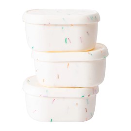 Silikon Snack Container Silicone Snack Containers 3-Pack 6.7oz white USA