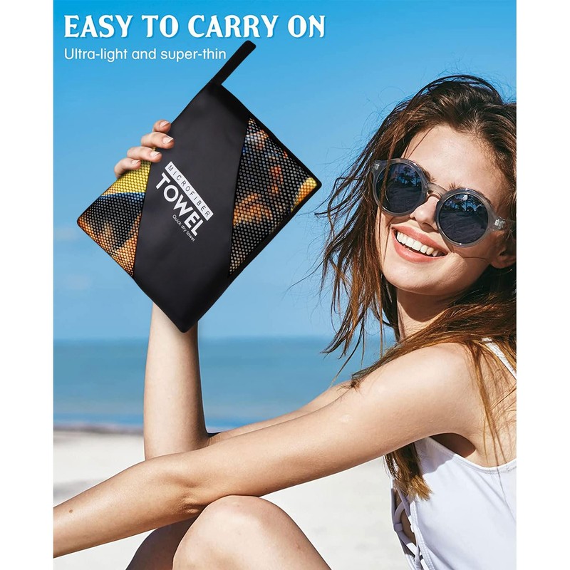 YISUMEI Microfibre Beach Towel XXL Beach Towel Lightweight Bath Towel