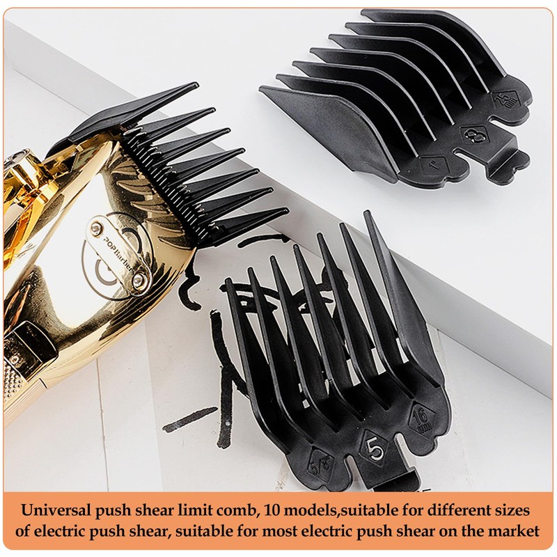 10 PCS Hair Clipper, 10 Sizes Professional Clipper Comb Replacement