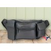 Lambskin Leather Large Waist Bag Multi Function 4 Pocket Fanny