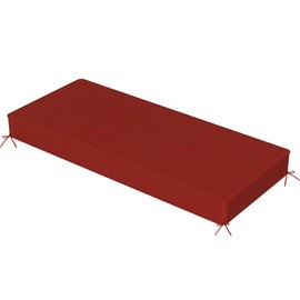 Sundale Outdoor Olefin Bench Cushion， Water-Resistant Patio Couch Cushion, Loveseat Sofa Pad with Straps Red, 42 x 18 x 4 Inches