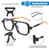 FEISEDY Reading Glasses Vintage Square Blue Light Blocking Glasses Women