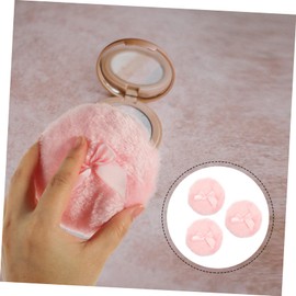 Baluue 6pcs Fluffy Powder Puff Soft Body Powder Applicator Cute Bow for Care and Comfortable Dusting
