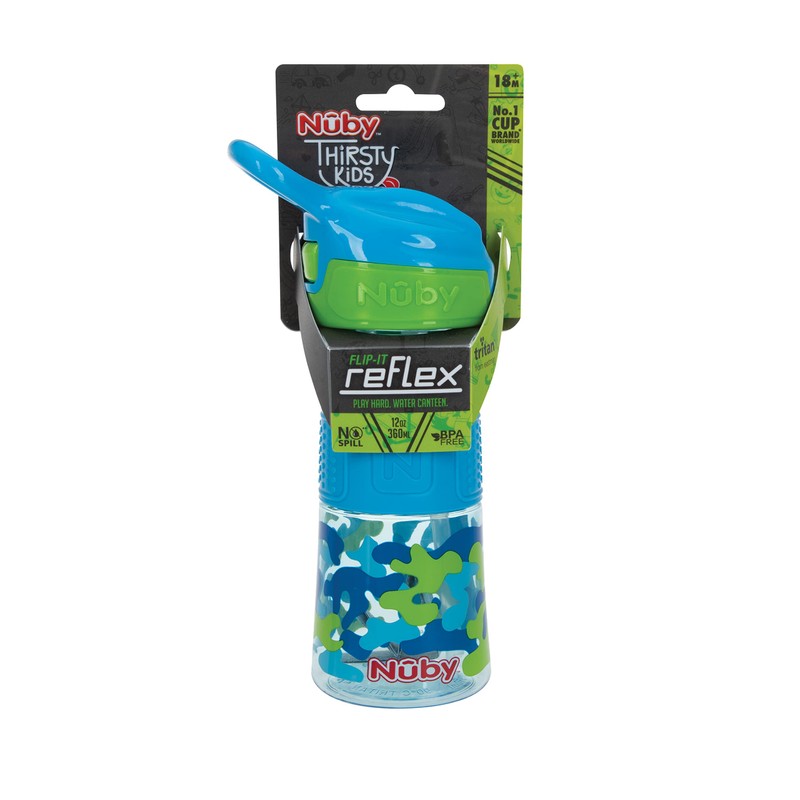 Nuby Thirsty Kids Flip-It No-Spill Toddler Sippy Cup with Soft