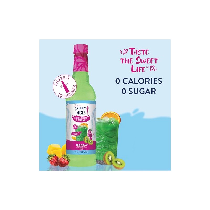 Jordan's Skinny Mixes Sugar Free Syrup, Tropigal Flavor, Tropical Fruit