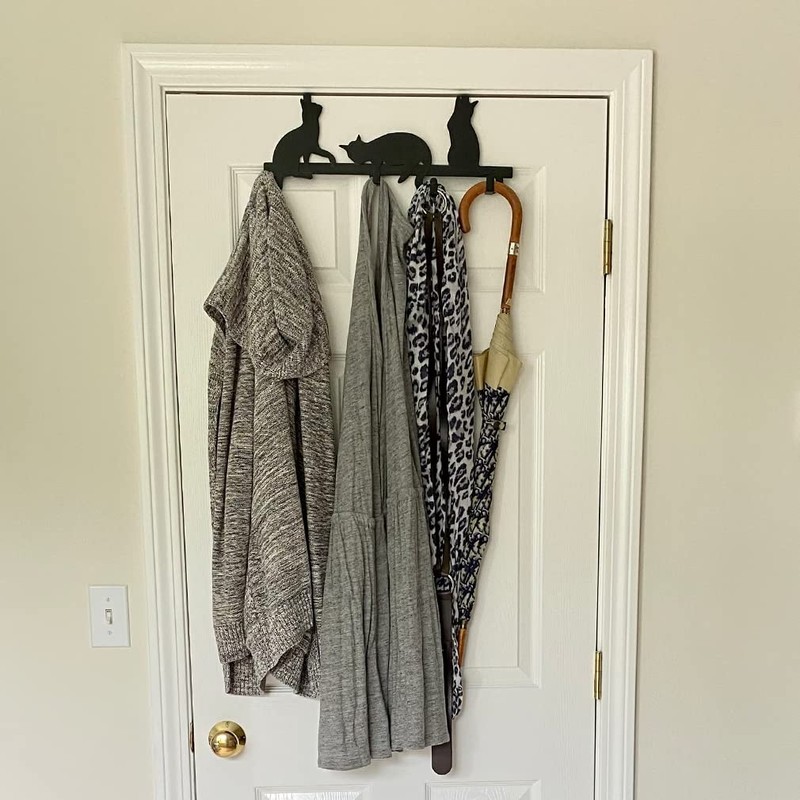 Evelots Over The Door 4 Hook Towel/Coat Rack Hanger Organizer,