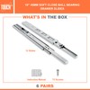 TOUCH Drawer Slides (6 Pairs, 10 Inch 250mm) Soft Close