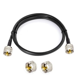 Superbat 1 m PL259 Jumper Cable Low Loss UHF VHF Cable 50 Ohm CB Radio Cable UHF Male to Male for CB Radio, Antenna Analyzer, Wi-Fi, SWR Meter, Amateur Radio, Shortwave Radio