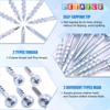 Glarks 160Pcs Pocket Hole Screw Set 8 Size Square Drive