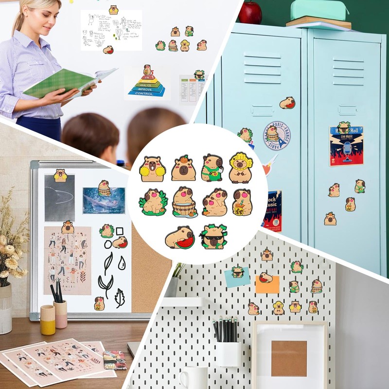 Fridge Magnets, 10 Pack Cute Lovely Capybara DIY Magnets for