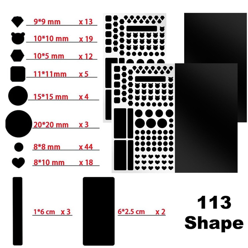 4 Sheets LED Blackout Sticker, 4 Stickers Block 80%/100% Dimming