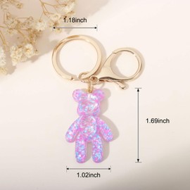 Anxiety Relief Items for Women, Stress Relief Gifts for Her,Pocket Bear Hug,Worry Bear Anxiety Relief Keychain Gift for Friend,Autism Fidget Mental Health Positivity Gifts for Daughter (P-Keychain)