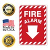 Sigo Signs, Fire Alarm Sign, with Down Arrow (2 Pack)