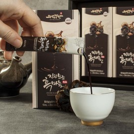 Uiseong Agricultural Thick Sip Black Garlic Essence Concentrated Stick 1 Box (60 Packets), 600ml, 1 Piece / 의성농산 진한모금 흑마늘진액 농축 스틱 1박스(60포), 600ml, 1개