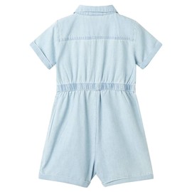 vidaXL Children's Playsuit One-Piece with Short Sleeves Jumpsuit Romper Onesie Light Blue, lightblue