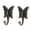 Mgoodoo Butterfly Hooks for Wall,Antique Decorative Wall Hooks 2 Pack