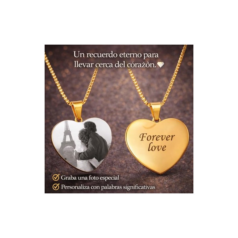 Grabado Láser Personalizado Collares Placa Llaveros Pulseras y Más Nombre