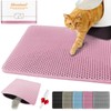 Waterproof Cat Litter Mat, Double Layer EVA, Odor-Free Large Grid,