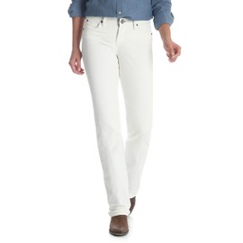 Wrangler Womens Q-Baby Mid Rise Boot Cut Ultimate Riding Jean, White Storm, 5-32