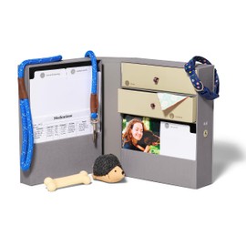 Savor | Personalizable Pet Keepsake Organizer | Keep Vet Records, Tags, Collars and Fido’s Favorite Toy Organized and Cherished Pet Memories Safe in One Convenient Home with This Gift for Pet Parents