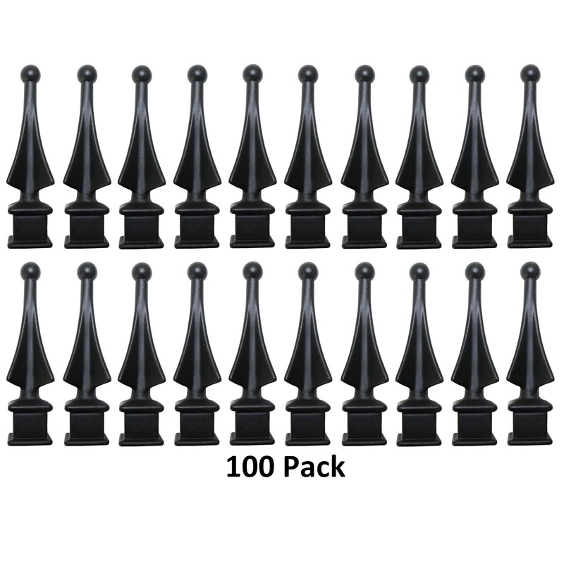 5/8" Black Spire Finial Topper Fence Topper for Wrought Iron