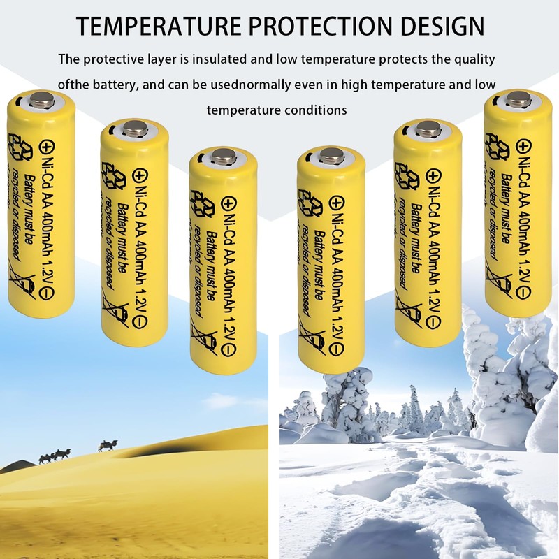 AA 400mAh 1.2V NiCd Rechargeable Solar Batteries for Outdoor Flower