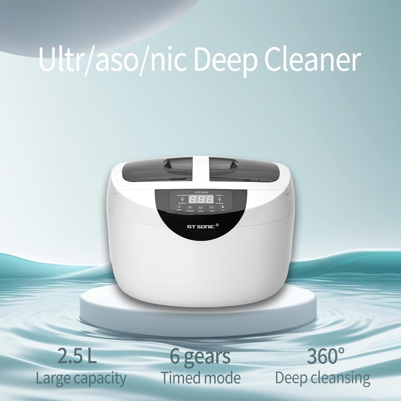 Ul/tra/sonic Cleaner 2.5L, Portable Sonic Cleaning Machine with Timer &