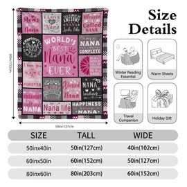 Nana Gifts from Grandkids, to My Nana Blanket 50x60 Inch Nanas Throw Blanket for Nanas