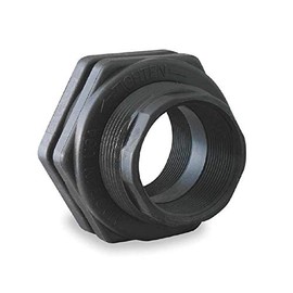 Banjo Poly Bulkhead Tank Fitting 2" FPT & 3-1/4" OD Double Threaded w/Gasket Farmer Bob's Parts TF220