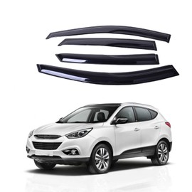 White Deer Fits for Hyundai Tucson 2009-2014 Safe Smoke Window Visor Sun Rain Vent Guard Vent Window Visor Side Window Deflector,4 Pcs