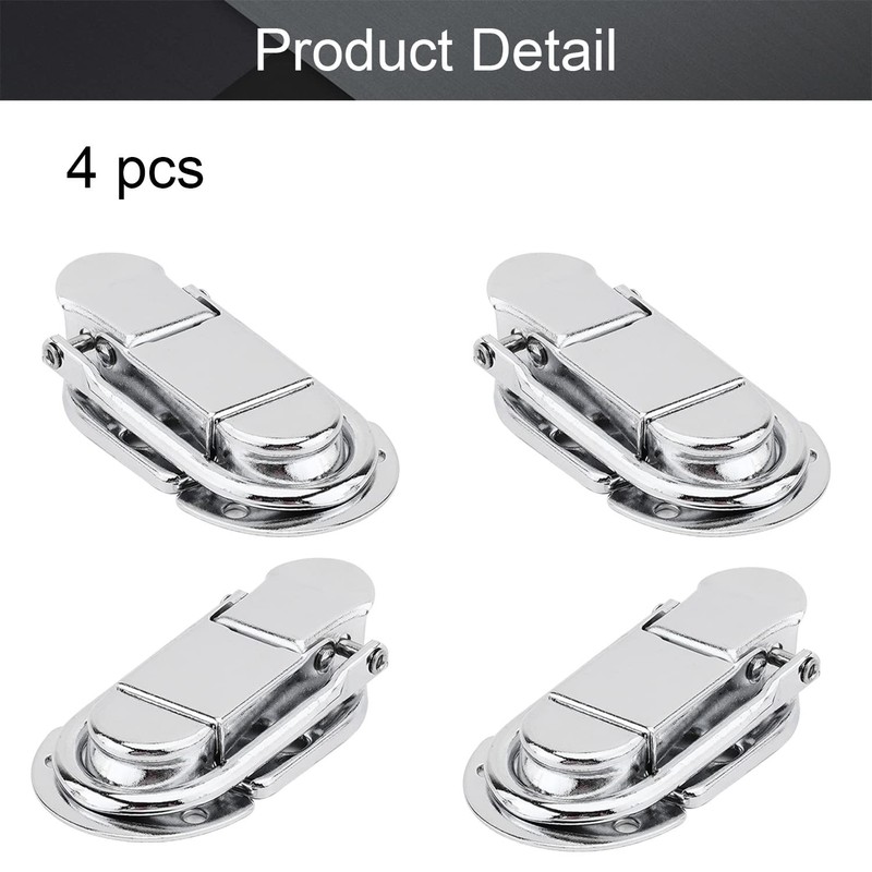 MroMax 4Pcs Suitcase Lock Hasp 2.44" x 1.3" (LxW) Modern