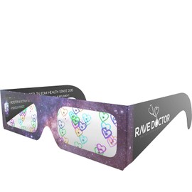 Heart Diffraction Glasses, Rave Glasses, Paper Refraction Glasses (25 Set)