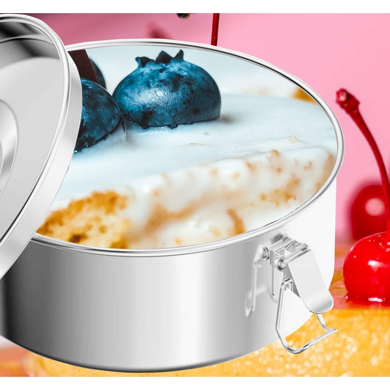 Molde de flan con tapa, sartén de acero inoxidable para