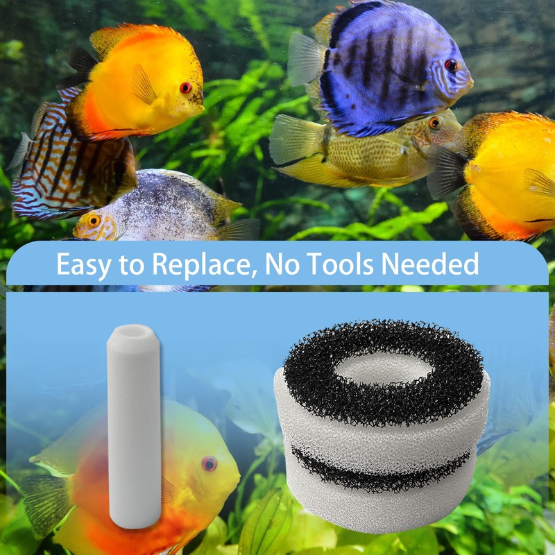 Aolleteau Compatible Foam and Carbon Rings Replacement for Biorb Filter