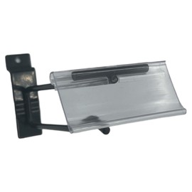 Only Hangers Black Slatwall Scanner Hooks with Clear Price/Label Holder (100, 4")