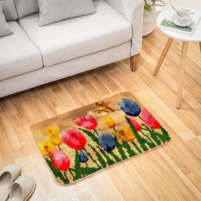 ROCKY&CHAO Latch Hook Rug to Make Yourself, Latch Hook Kit,