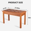 Duet Piano Bench with Padded Cushion and Storage - Solid
