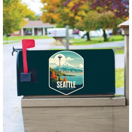 Seattle Washington Design B Souvenir Magnetic Mailbox Cover