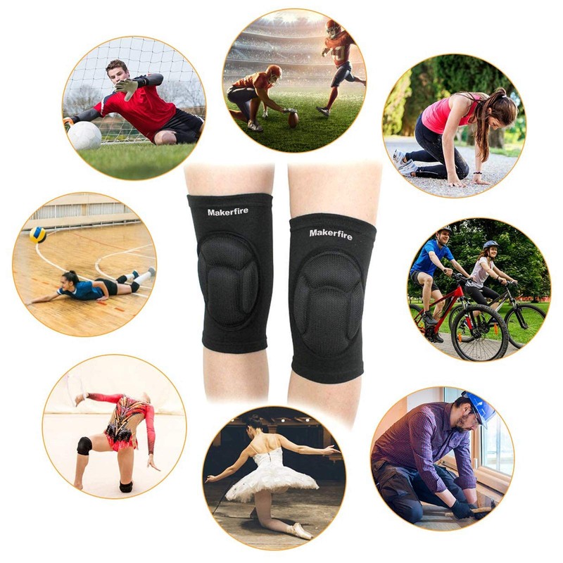 Makerfire Protective Knee Pads Knee Protector Thick Sponge Anti-Slip Collision