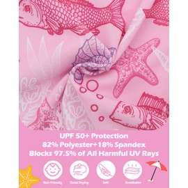 babygoal Toddler Baby Girl One-Piece Swimsuit Long Sleeve Rash Guard with Hat Set, Leopard Pint Zipper Toddler Bathing Suit for Beach & Pool- YZU13-18-24M-B