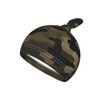 Brown Green Camouflage Swaddle Blanket with Beanie Hat Set Newborn