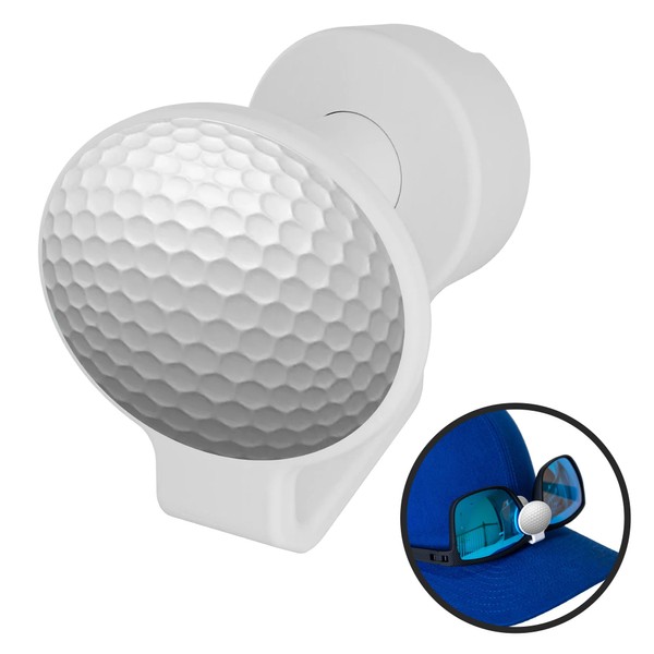 Lidgit Sunglasses Magnetic Clip for Hats, White Golf Ball |