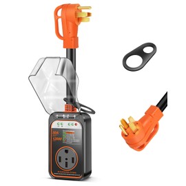 RV Surge Protector 50 Amp Waterproof, 12000 Joules RV Plug RV Circuit Analyzer, RV Electrical Protection with LED Display,RV Voltage Protector for Camper,Trailer,Motorboat