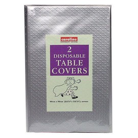 Square Paper Tablecovers Silver 90Cm For Themed Party Decorations & Tableware Accessory