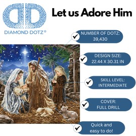 DIAMOND DOTZ ® - Let us Adore, Partial Drill, Round Dotz, Diamond Painting Kits, Diamond Art Kits for Adults, Gem Art, Diamond Art, Diamond Dotz Kits, 22.4"x30.3"