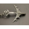 BOEING PASSENGER JET AIRPLANE PILOT KEY CHAIN / Pewter on