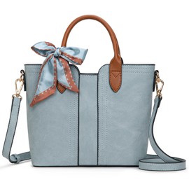 Montana West Top Handle Bags for Women Small Crossbody Purse Cute Satchel Handbag with Detachable Strap Blue MWC-585BL