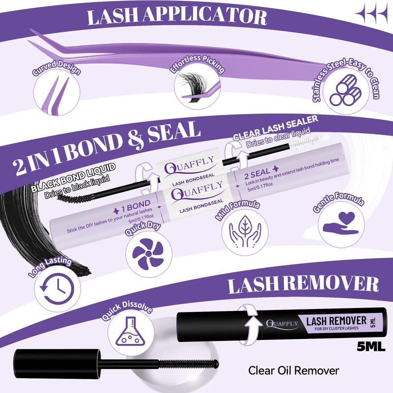 DIY Lash Extension Kit 749 Pcs 8 Styles 10-18mm Manga