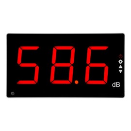KKnoon Large LCD Screen Noise Meter Wall-mounted Digital Noise Meter Digital Sound Level Meter Decibel Monitoring Tester Noise Level Meter 30-130dB Measurement Range with Sound Alarm